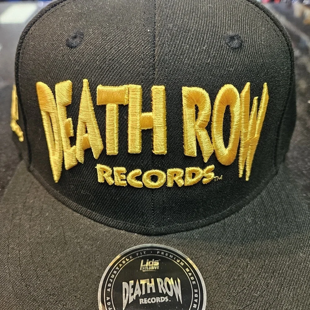 Sz 6 7/8 Black and Gold Death Row Records Hat